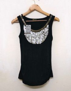 Trendy New Sequin Embellished Tank Top