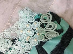 Striped Top with Lace Detail