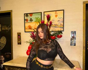 Black Lace Crop Top