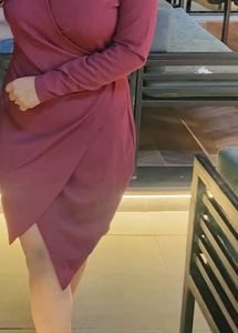 Elegant Burgundy Dress