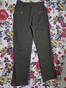 Olive Green Straight Leg Pants