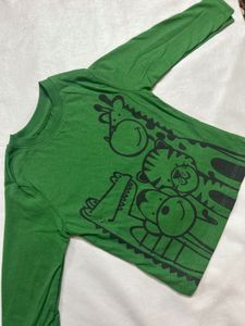 Green Animal Print Toddler Tee