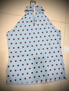Halter Neck polka Dot Top