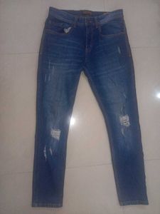 Men Slim Tapered Fit Jeans/ Locomotive