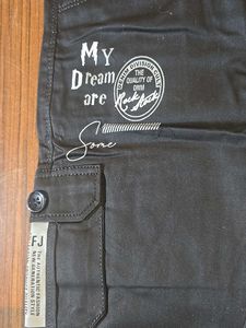 Black Cargo 6 Pocket Pants - New