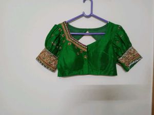 Elegant bottle Green Bridal blouse