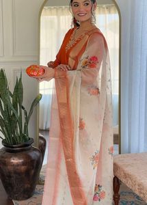 Embroidered Straight Kurta With Trouser &amp; Dupatta