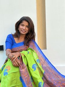 DAILY WEAR SAREE WITH CONTRAST BLOUSE