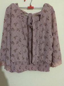 floral print like light peach top
