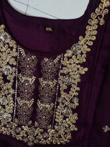 XXL Elegant Purple Kurta Set