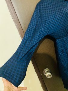 Navy Blue Polka Dot Dress