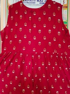 Red Printed Dress