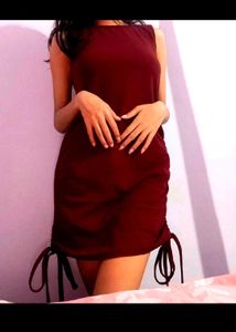 Combo Pink Halter Neck  And Drawstring Dress