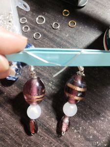 Pretty glass jelly beads earrings.