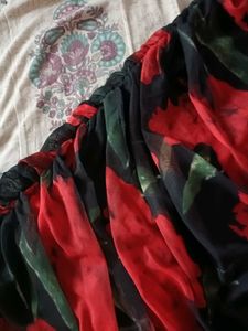 URBANIC MESH FLORAL MIDI DRESS