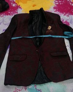 Boys Coat Pant With Jacket And Bow