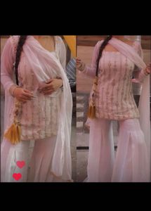 White Sharara Suit Set