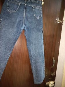 Vintage Wash Cargo Jeans
