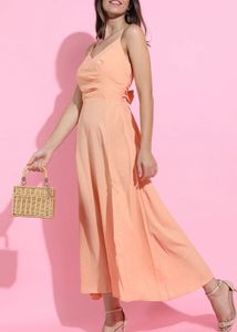 Peach Midi Dress