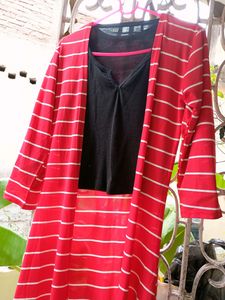 Bright Red Shrug For Women