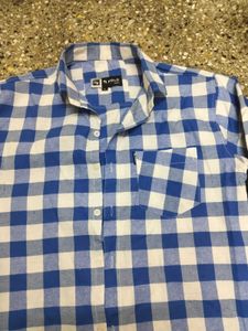 Mens L Size Checks Formal Shirt