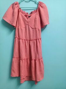 Cute Pink Tiered Dress