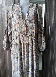Paisley Ruffle Maxi Dress