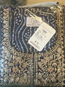 Brand New Xxl Elegant Blue Embroidered Kurta Set
