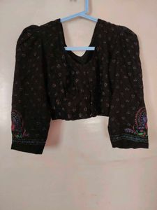 Stylish Black Ethnic Blouse