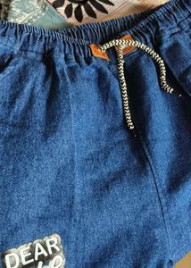 Blue Denim Capri Pants