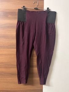 Maroon High Waist Leggings