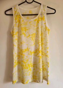 2-Piece Yellow Crop-Top &amp; Tank-Top S