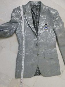 Gray Patterned Blazer