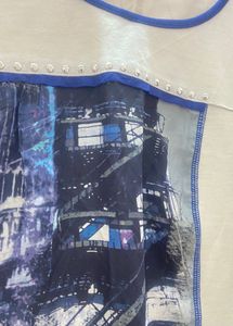 White &amp; Blue Weatern Dress