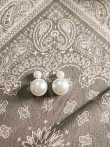 Pearl Double Ball Earrings