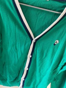 Green Cardigan Sweater