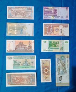 Foreign Notes Currency Collection 10 Country UNC💸
