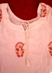 Off White Kurti For Ladies