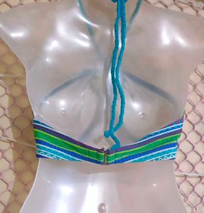 Colorful Halter Bikini Top