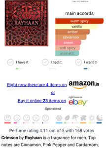 Rayhaan Crimson 10 ML DECANT