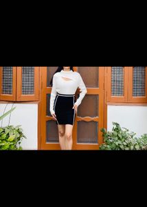 Cut Out Sweater With Skirt