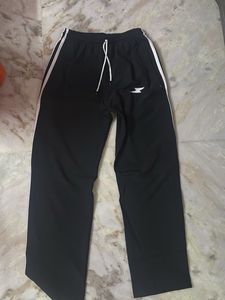 Black Track Pants with White Stripes