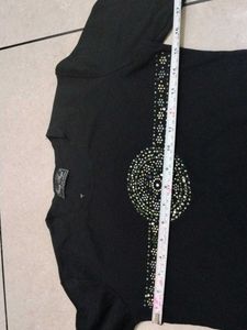 new women Elegant Black Long Sleeve Top