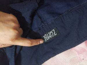 Navy Blue Straight Pants