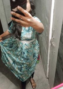 Stylish Blue Printed Kurta