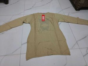 Beige Embellished Top