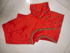 🧡Orange Maggam Blouse
