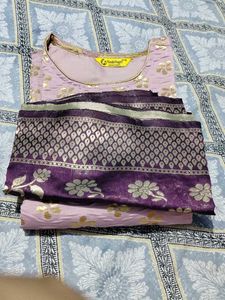 Floral Print Kurta with Dupatta
