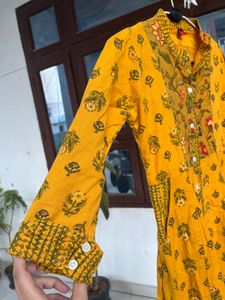 Mustard Printed Kurta