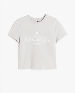 H&amp;M Grey Crop Tee